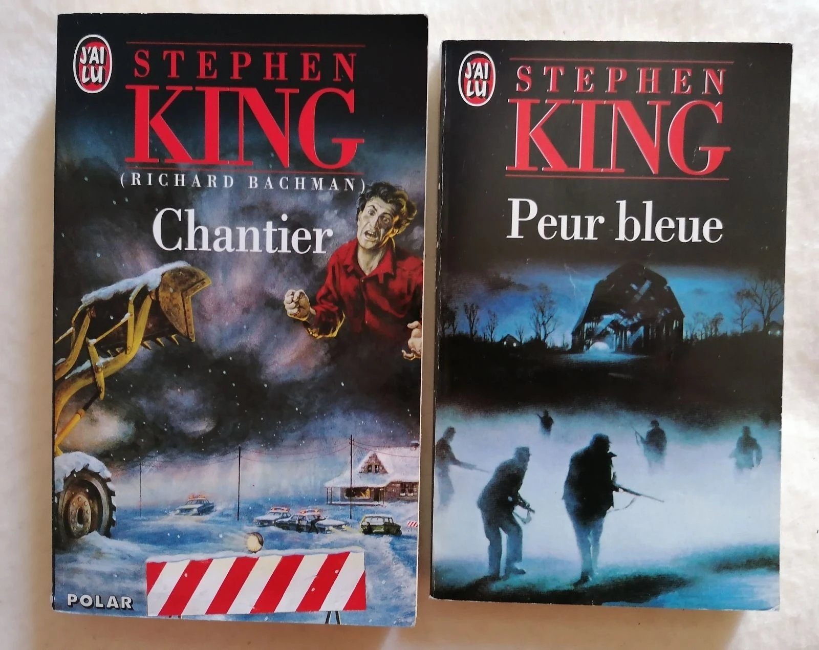 Lot Stephen King Chantier et Peur bleue 